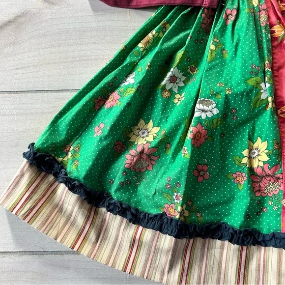 Matilda Jane Floral Tank Dress & Burgundy Shirt - Picture 3 of 4